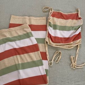 Sabo skirt set. Maxi skirt with matching top